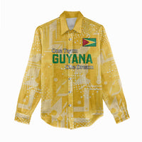Custom Guyana Football Women Casual Shirt One Team One Game Yellow Version - Wonder Print Shop