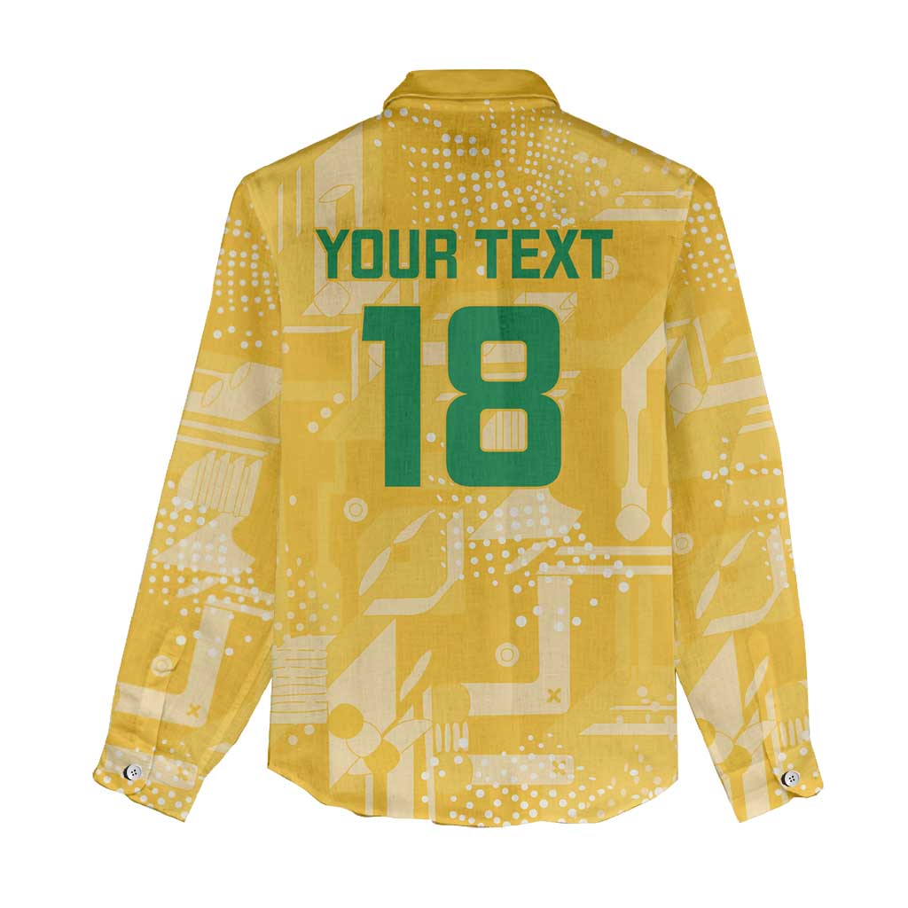 Custom Guyana Football Women Casual Shirt One Team One Game Yellow Version - Wonder Print Shop