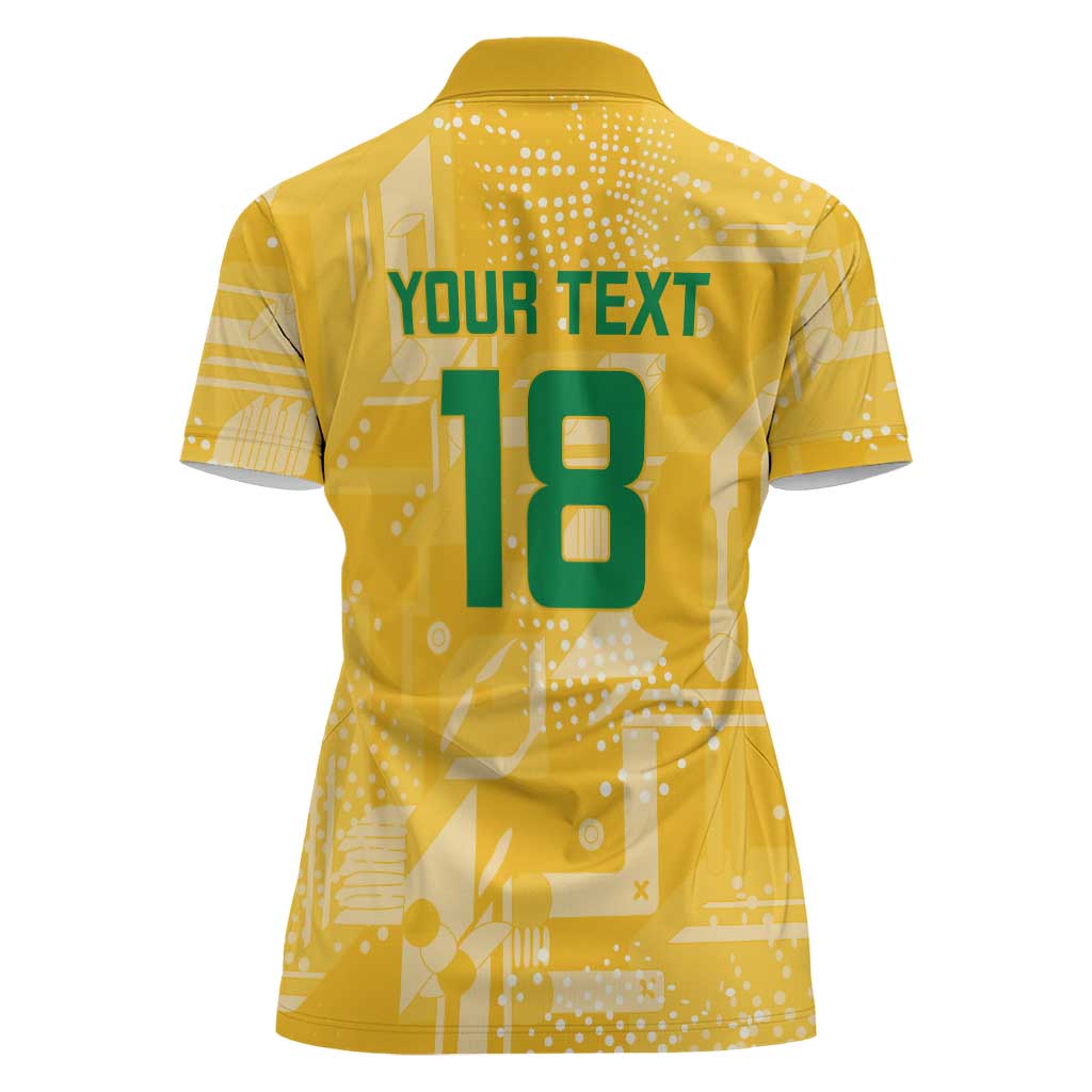 Custom Guyana Football Women Polo Shirt One Team One Game Yellow Version - Wonder Print Shop