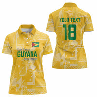 Custom Guyana Football Women Polo Shirt One Team One Game Yellow Version - Wonder Print Shop