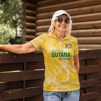 Custom Guyana Football Women Polo Shirt One Team One Game Yellow Version - Wonder Print Shop