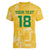 Custom Guyana Football Women V-Neck T-Shirt One Team One Game Yellow Version - Wonder Print Shop