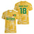 Custom Guyana Football Women V-Neck T-Shirt One Team One Game Yellow Version - Wonder Print Shop
