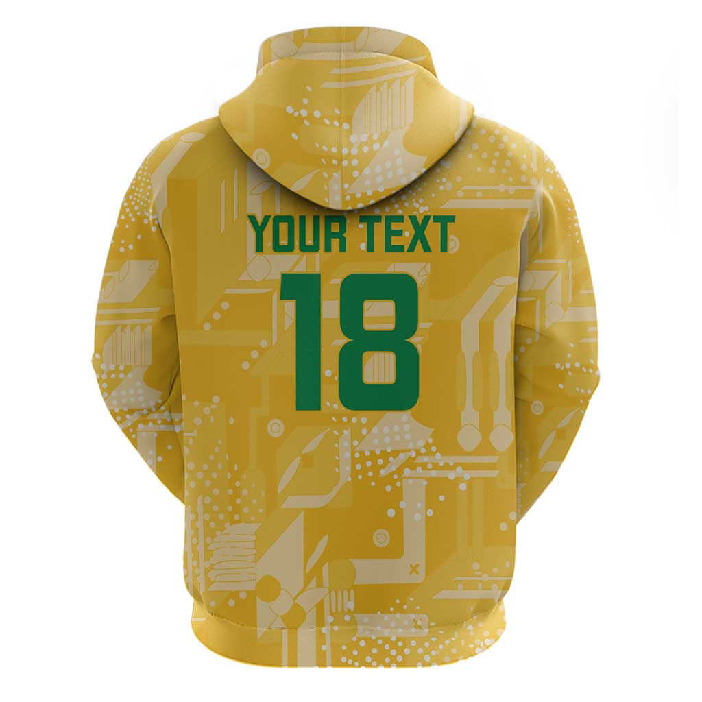 Custom Guyana Football Zip Hoodie One Team One Game Yellow Version - Wonder Print Shop