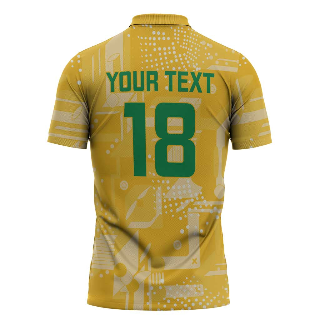 Custom Guyana Football Zipper Polo Shirt One Team One Game Yellow Version - Wonder Print Shop