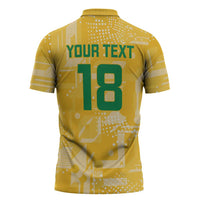 Custom Guyana Football Zipper Polo Shirt One Team One Game Yellow Version - Wonder Print Shop