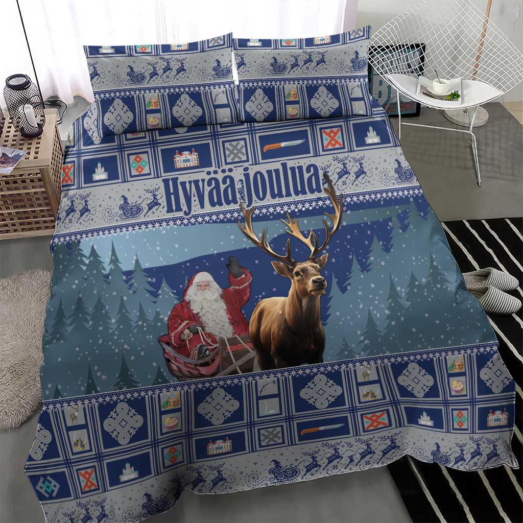 Finland Joulupukki Christmas Bedding Set Mythology Hannunvaakuna - Wonder Print Shop