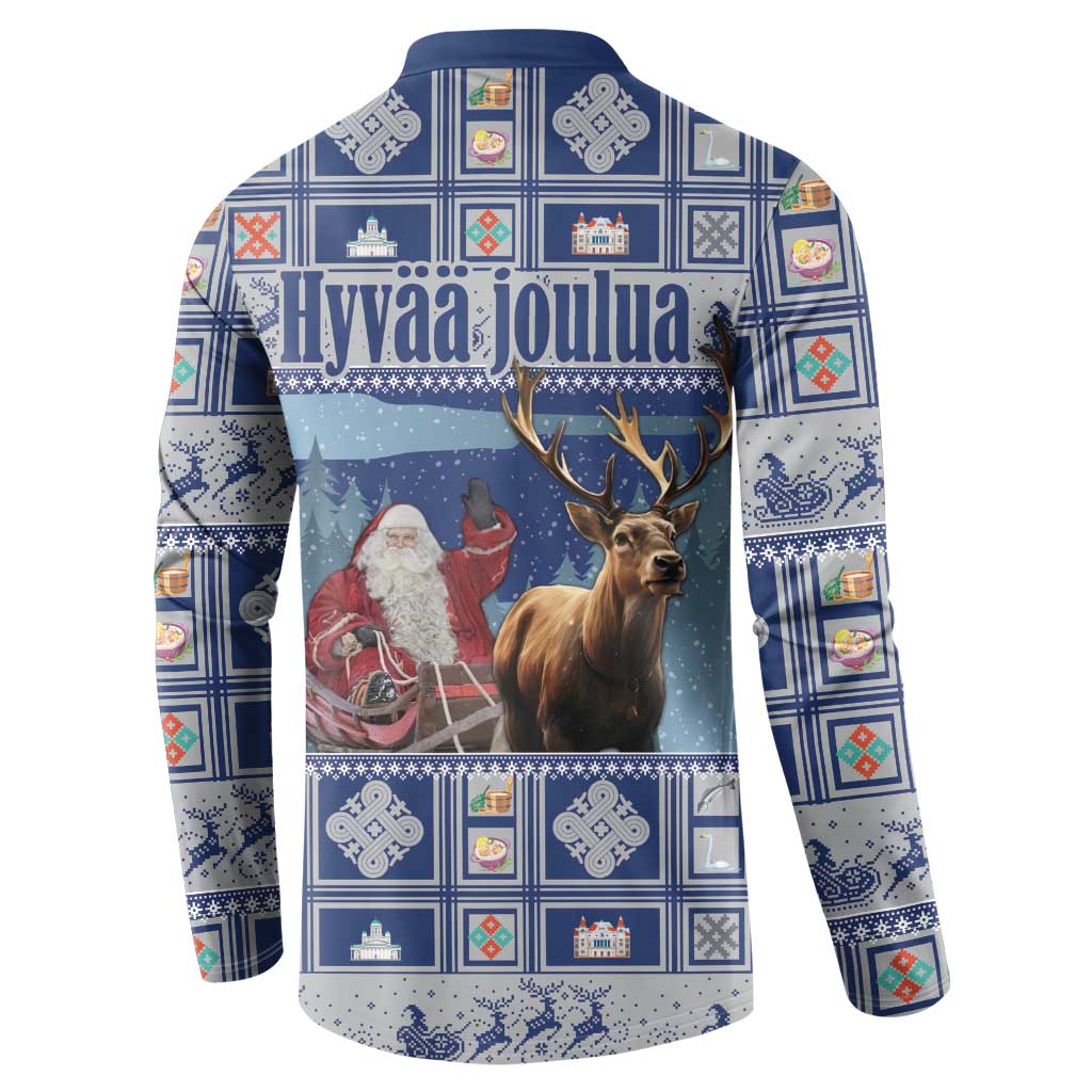 Finland Joulupukki Christmas Button Sweatshirt Mythology Hannunvaakuna - Wonder Print Shop