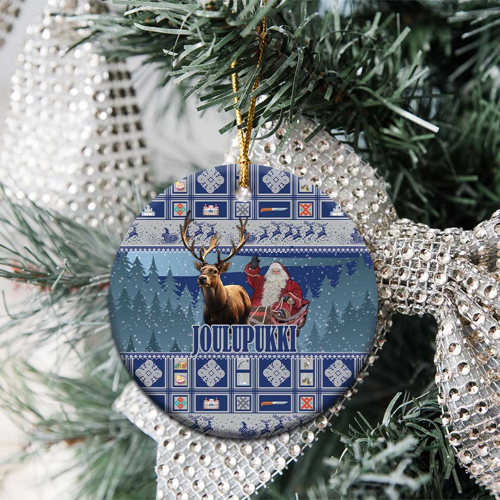 Finland Joulupukki Christmas Ceramic Ornament Mythology Hannunvaakuna - Wonder Print Shop
