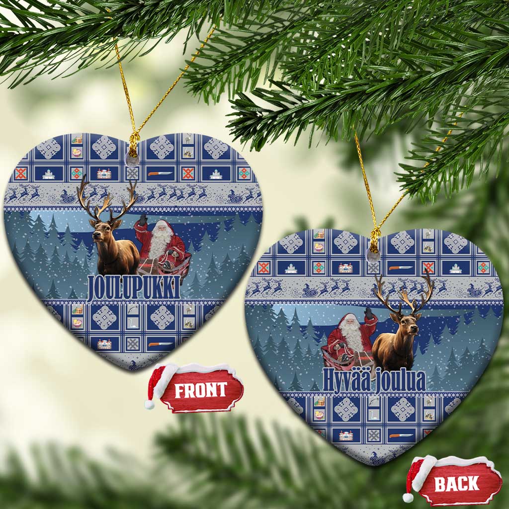 Finland Joulupukki Christmas Ceramic Ornament Mythology Hannunvaakuna - Wonder Print Shop