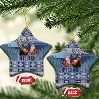 Finland Joulupukki Christmas Ceramic Ornament Mythology Hannunvaakuna - Wonder Print Shop