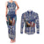 Finland Joulupukki Christmas Couples Matching Tank Maxi Dress and Long Sleeve Button Shirt Mythology Hannunvaakuna - Wonder Print Shop