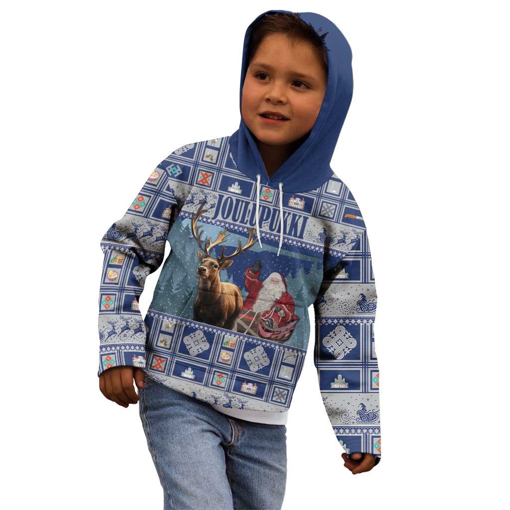 Finland Joulupukki Christmas Kid Hoodie Mythology Hannunvaakuna - Wonder Print Shop