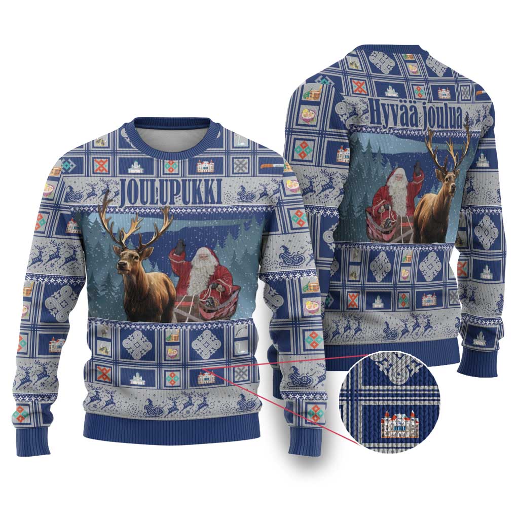 Finland Joulupukki Christmas Ugly Christmas Sweater Mythology Hannunvaakuna - Wonder Print Shop