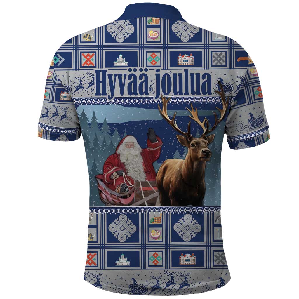 Finland Joulupukki Christmas Polo Shirt Mythology Hannunvaakuna - Wonder Print Shop