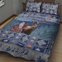 Finland Joulupukki Christmas Quilt Bed Set Mythology Hannunvaakuna - Wonder Print Shop