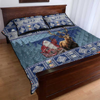 Finland Joulupukki Christmas Quilt Bed Set Mythology Hannunvaakuna - Wonder Print Shop
