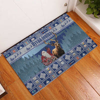 Finland Joulupukki Christmas Rubber Doormat Mythology Hannunvaakuna - Wonder Print Shop