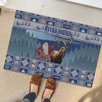 Finland Joulupukki Christmas Rubber Doormat Mythology Hannunvaakuna - Wonder Print Shop