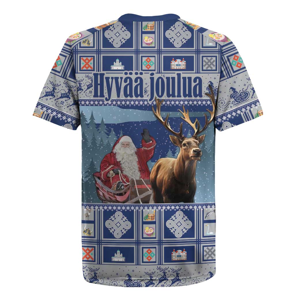 Finland Joulupukki Christmas Rugby Jersey Mythology Hannunvaakuna - Wonder Print Shop