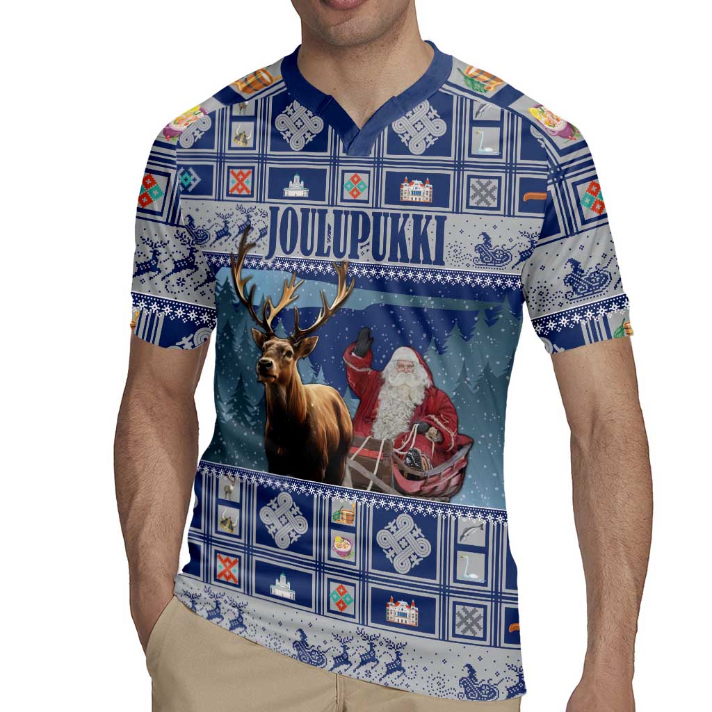 Finland Joulupukki Christmas Rugby Jersey Mythology Hannunvaakuna - Wonder Print Shop
