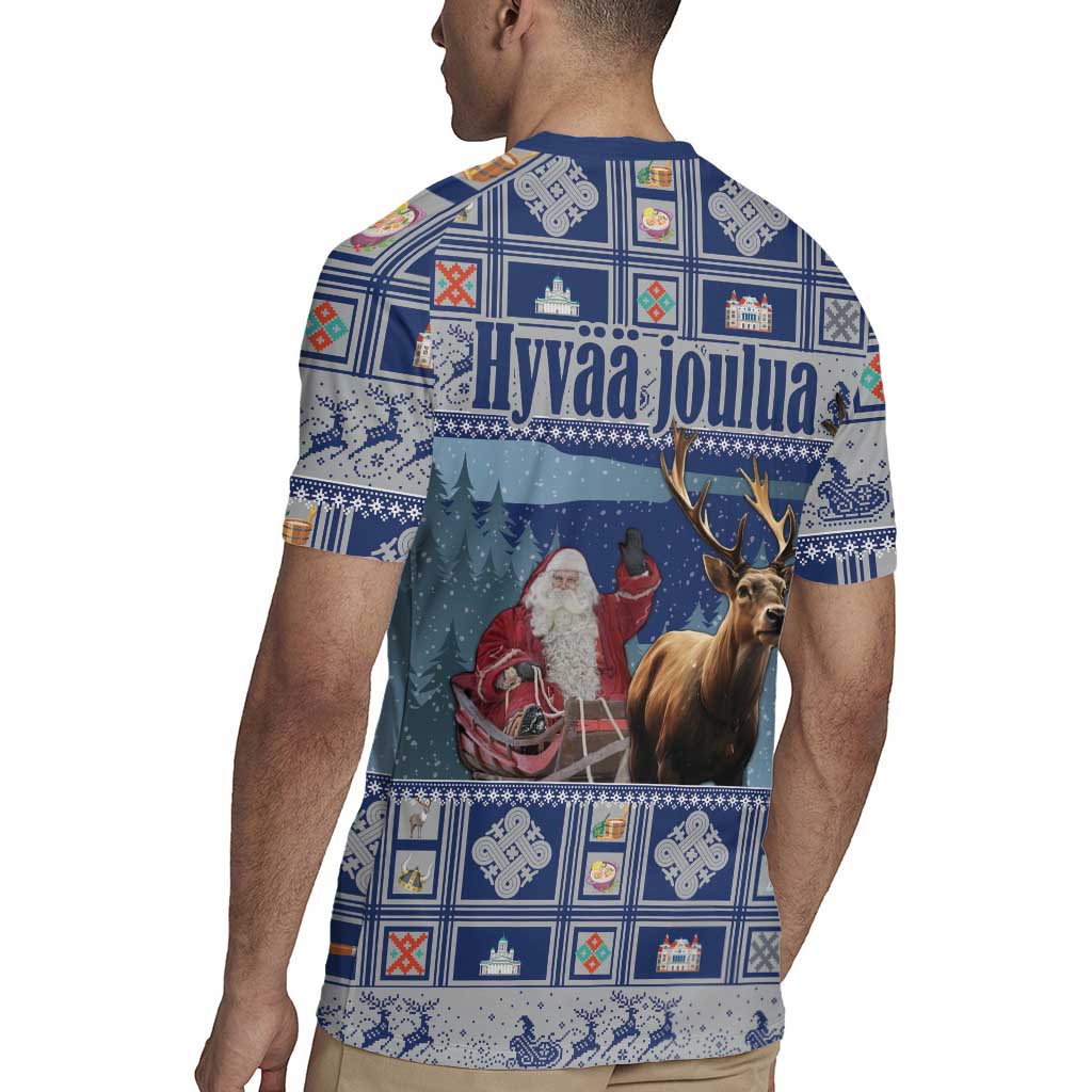 Finland Joulupukki Christmas Rugby Jersey Mythology Hannunvaakuna - Wonder Print Shop