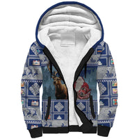 Finland Joulupukki Christmas Sherpa Hoodie Mythology Hannunvaakuna - Wonder Print Shop