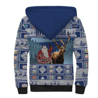 Finland Joulupukki Christmas Sherpa Hoodie Mythology Hannunvaakuna - Wonder Print Shop