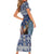 Finland Joulupukki Christmas Short Sleeve Bodycon Dress Mythology Hannunvaakuna - Wonder Print Shop