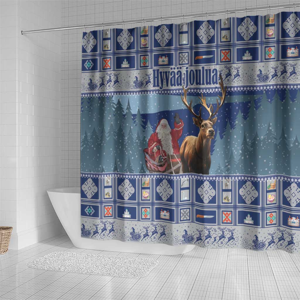 Finland Joulupukki Christmas Shower Curtain Mythology Hannunvaakuna