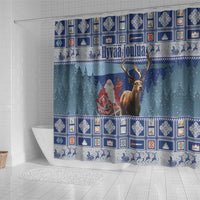 Finland Joulupukki Christmas Shower Curtain Mythology Hannunvaakuna