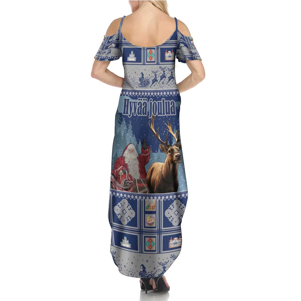 Finland Joulupukki Christmas Summer Maxi Dress Mythology Hannunvaakuna - Wonder Print Shop