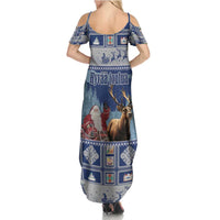 Finland Joulupukki Christmas Summer Maxi Dress Mythology Hannunvaakuna - Wonder Print Shop