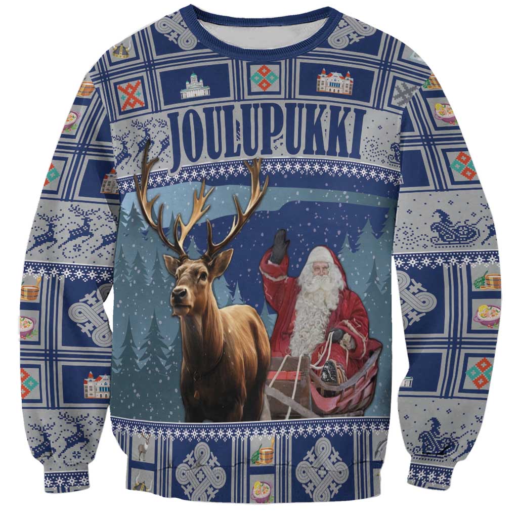 Finland Joulupukki Christmas Sweatshirt Mythology Hannunvaakuna - Wonder Print Shop