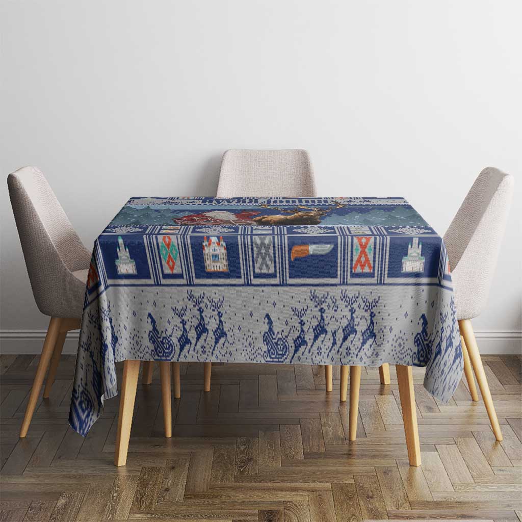 Finland Joulupukki Christmas Tablecloth Mythology Hannunvaakuna - Wonder Print Shop