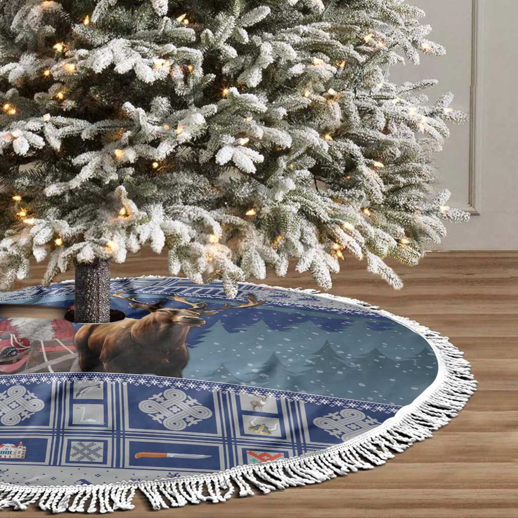Finland Joulupukki Christmas Tree Skirt Mythology Hannunvaakuna - Wonder Print Shop