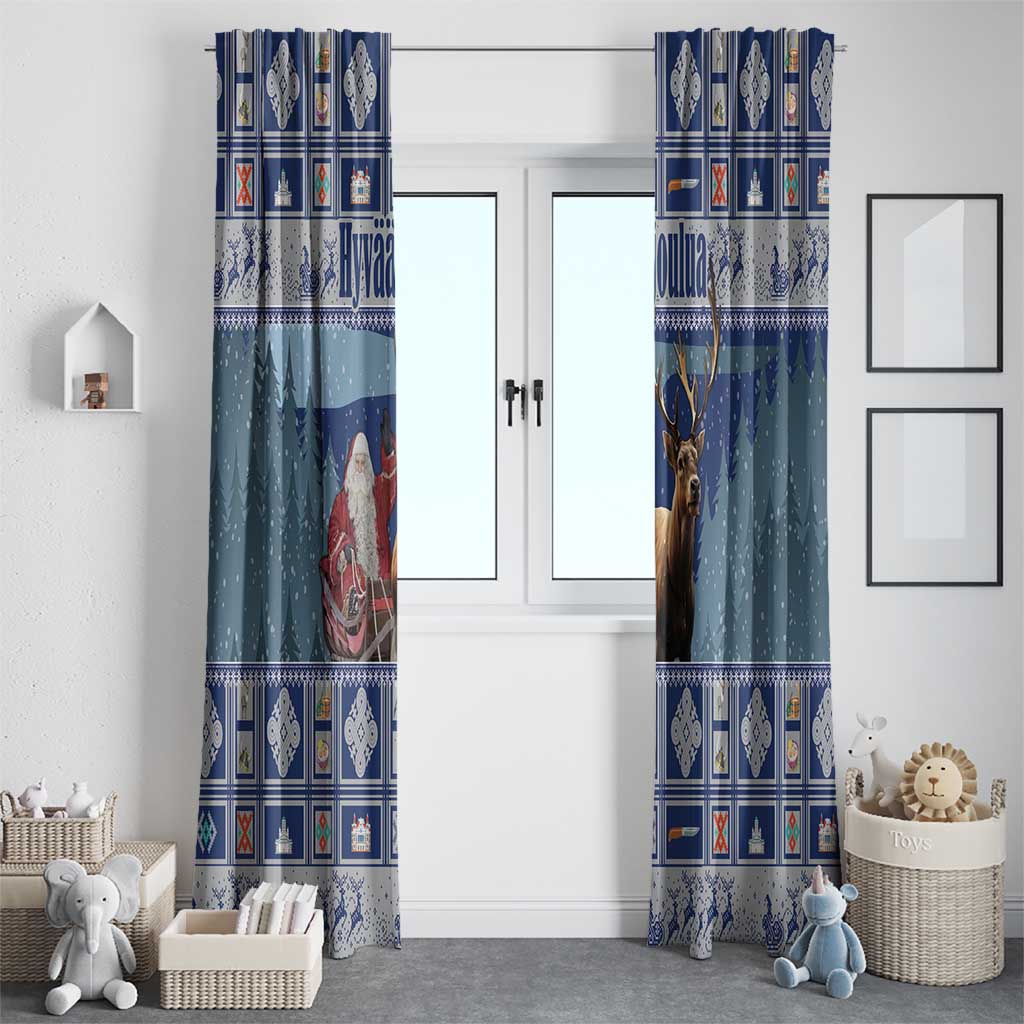 Finland Joulupukki Christmas Window Curtain Mythology Hannunvaakuna - Wonder Print Shop