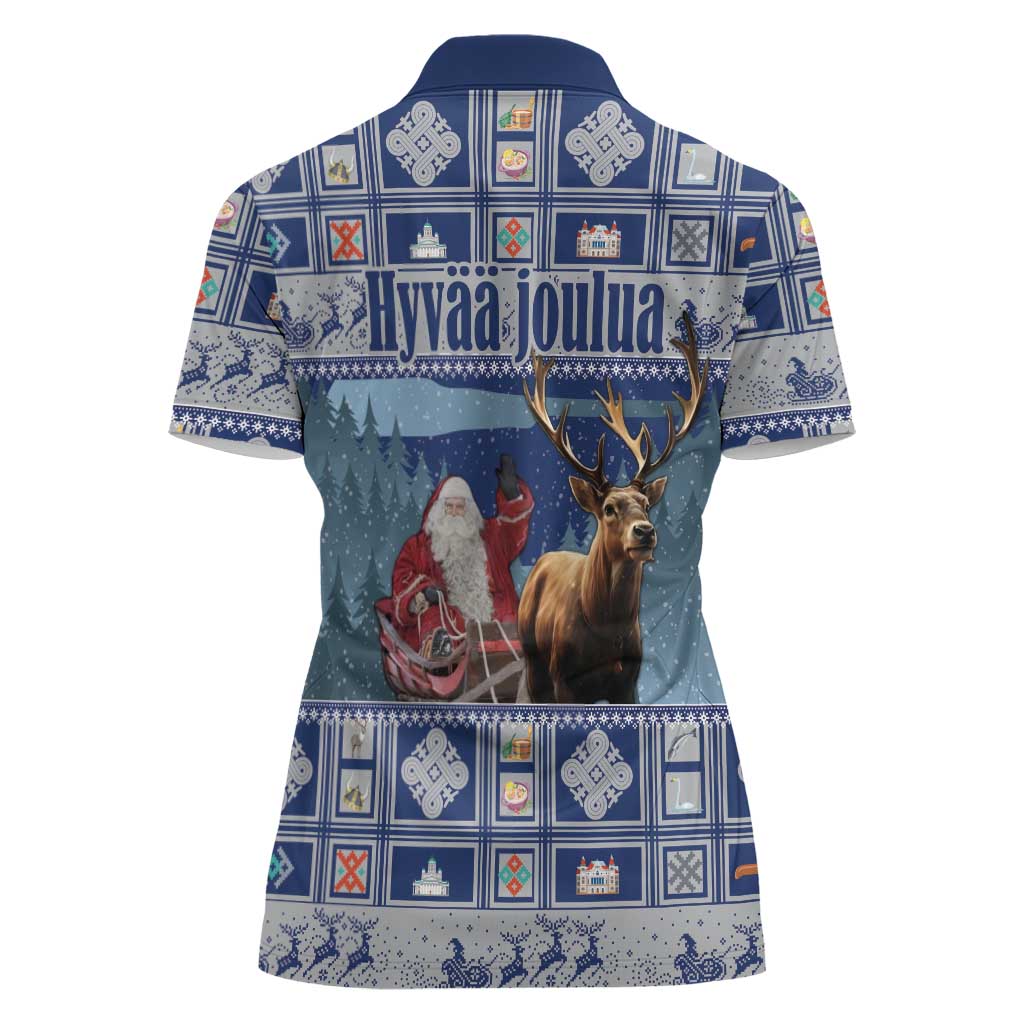 Finland Joulupukki Christmas Women Polo Shirt Mythology Hannunvaakuna - Wonder Print Shop