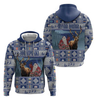 Finland Joulupukki Christmas Zip Hoodie Mythology Hannunvaakuna - Wonder Print Shop