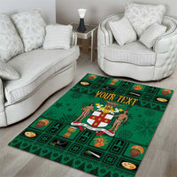 Personalized Jamaica Christmas Area Rug Coat Of Arms - Merri Crissmuss - Wonder Print Shop