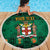 Personalized Jamaica Christmas Beach Blanket Coat Of Arms - Merri Crissmuss - Wonder Print Shop