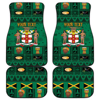 Personalized Jamaica Christmas Car Mats Coat Of Arms - Merri Crissmuss - Wonder Print Shop