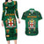 Personalized Jamaica Christmas Couples Matching Long Sleeve Bodycon Dress and Hawaiian Shirt Coat Of Arms - Merri Crissmuss - Wonder Print Shop