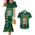 Personalized Jamaica Christmas Couples Matching Mermaid Dress and Hawaiian Shirt Coat Of Arms - Merri Crissmuss - Wonder Print Shop