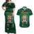 Personalized Jamaica Christmas Couples Matching Off Shoulder Maxi Dress and Hawaiian Shirt Coat Of Arms - Merri Crissmuss - Wonder Print Shop
