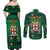 Personalized Jamaica Christmas Couples Matching Off Shoulder Maxi Dress and Long Sleeve Button Shirt Coat Of Arms - Merri Crissmuss - Wonder Print Shop