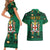 Personalized Jamaica Christmas Couples Matching Short Sleeve Bodycon Dress and Hawaiian Shirt Coat Of Arms - Merri Crissmuss - Wonder Print Shop
