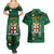 Personalized Jamaica Christmas Couples Matching Summer Maxi Dress and Hawaiian Shirt Coat Of Arms - Merri Crissmuss - Wonder Print Shop