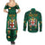 Personalized Jamaica Christmas Couples Matching Summer Maxi Dress and Long Sleeve Button Shirt Coat Of Arms - Merri Crissmuss - Wonder Print Shop