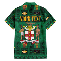 Personalized Jamaica Christmas Family Matching Long Sleeve Bodycon Dress and Hawaiian Shirt Coat Of Arms - Merri Crissmuss - Wonder Print Shop